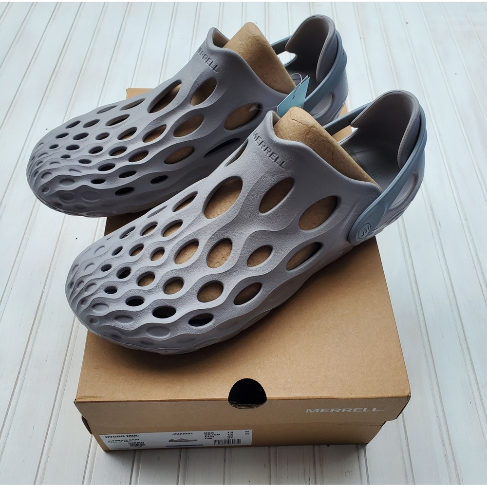 Merrell Hydro Moc Mens 13 New Ultimate Gray Water Shoes J500691 Slip On Clogs